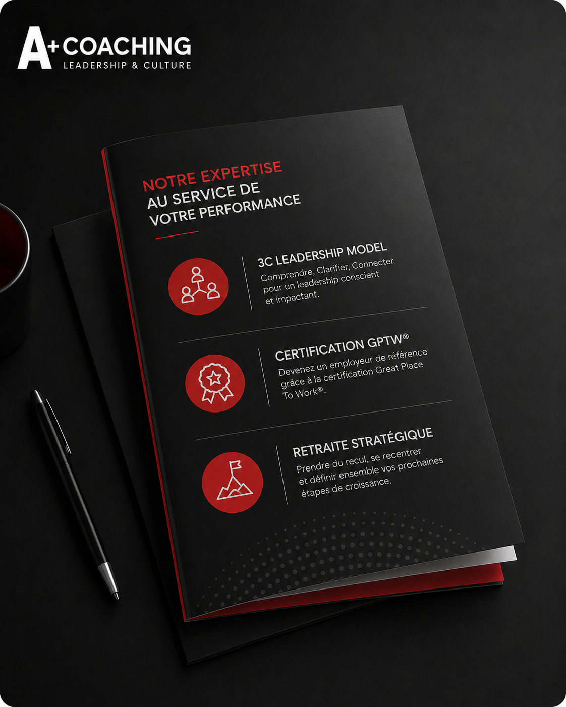 Brochure A+Coaching, Développez des leaders authentiques et impactants